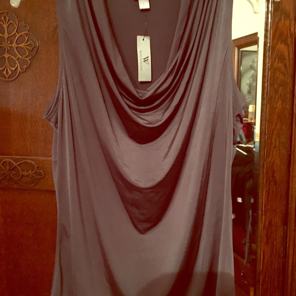 Dark gray dress blouse